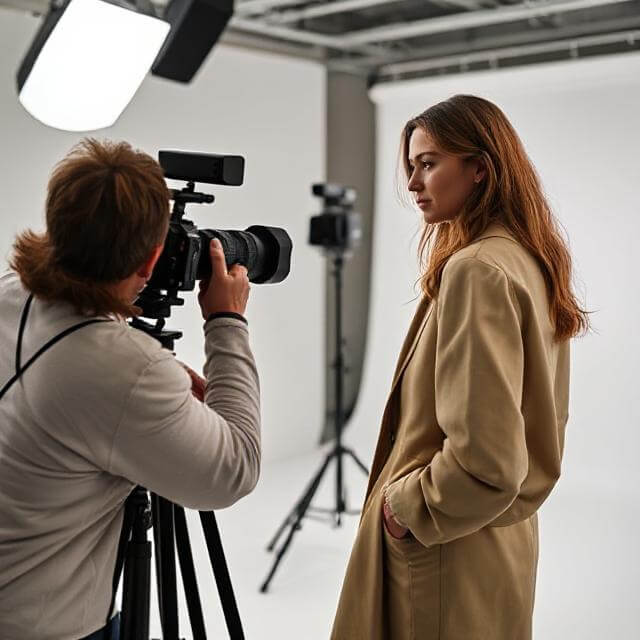 Behind the scenes of the campaign shoot