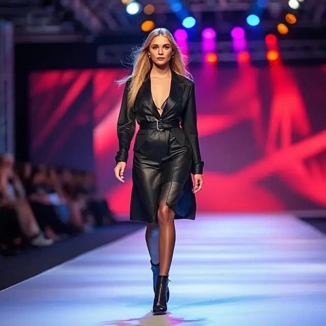 High fashion model on a runway