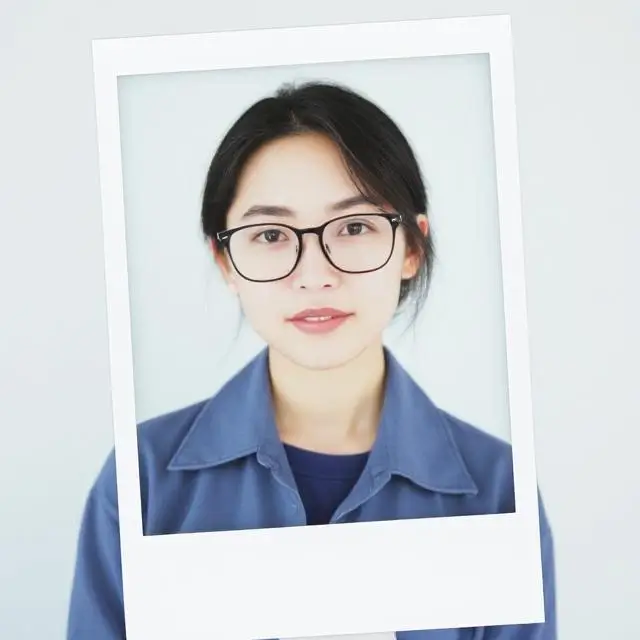 Correct polaroid example - clear headshot