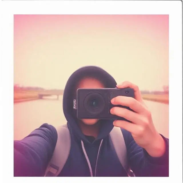 Incorrect polaroid example - selfie with filter
